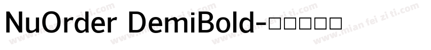NuOrder DemiBold字体转换
